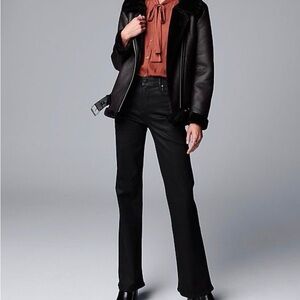 Women’s Simply Vera Vera Wang Faux Leather Moto Jacket